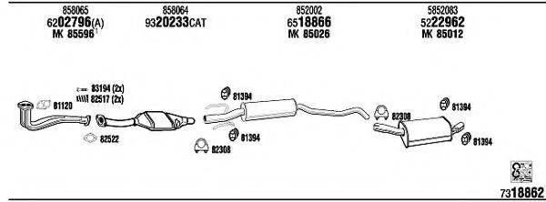 WALKER OP30159 Система випуску ОГ