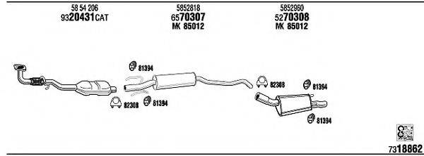 WALKER OP30164 Система випуску ОГ