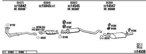 WALKER OP55038 Система випуску ОГ