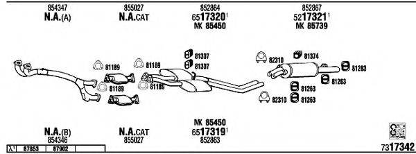 WALKER OP73124A Система випуску ОГ