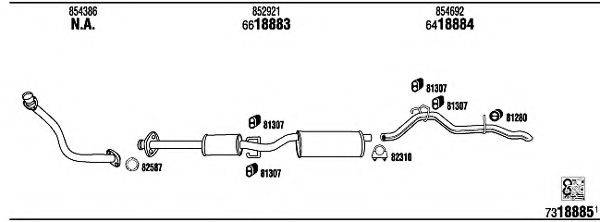 WALKER OP85002 Система випуску ОГ