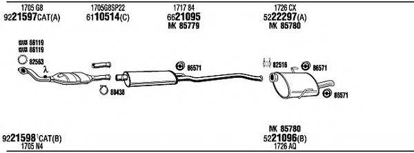 WALKER PEH05231 Система випуску ОГ