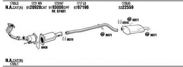 WALKER PEK09981CA Система випуску ОГ