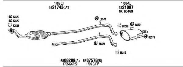 WALKER PET05327B Система випуску ОГ