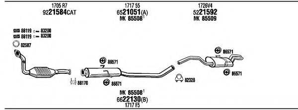 WALKER PET08224 Система випуску ОГ