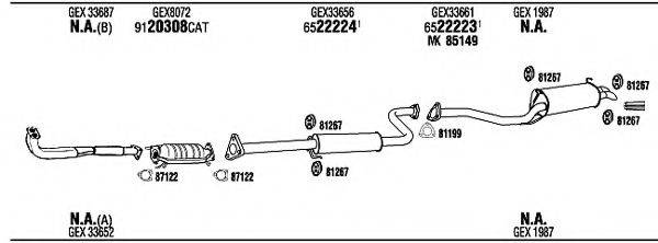 WALKER RV82001 Система випуску ОГ