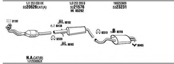 WALKER SE25002 Система випуску ОГ