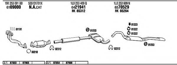 WALKER SE50029 Система випуску ОГ