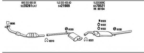 WALKER SE50034 Система випуску ОГ