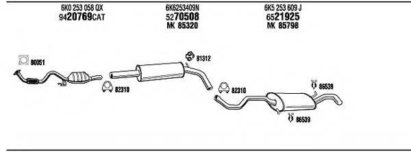 WALKER SE60115 Система випуску ОГ