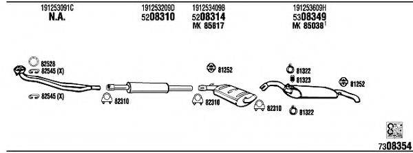 WALKER VW20457 Система випуску ОГ