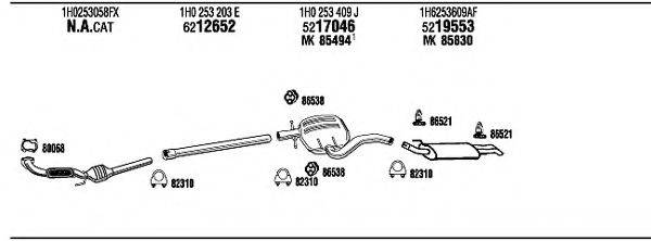 WALKER VW21018 Система випуску ОГ