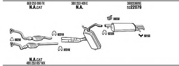 WALKER VW50163 Система випуску ОГ