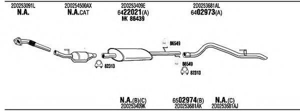 WALKER VWH16798B Система випуску ОГ