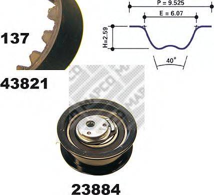 MAPCO 23820 Комплект ременя ГРМ