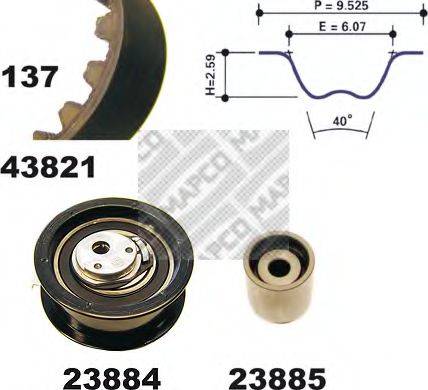 MAPCO 23821 Комплект ременя ГРМ