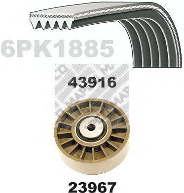 MAPCO 23916 Полікліновий ремінний комплект