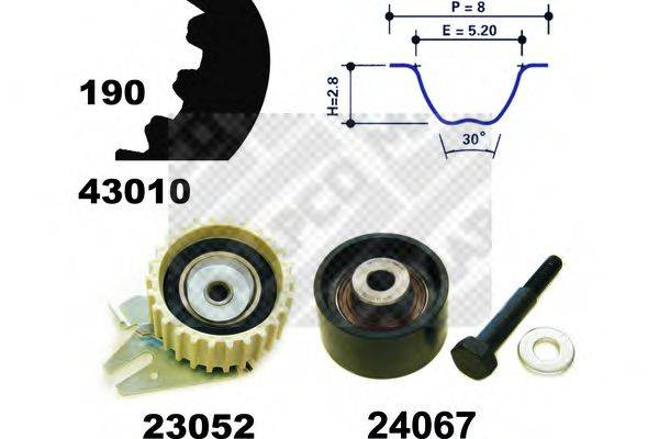 MAPCO 23010 Комплект ременя ГРМ