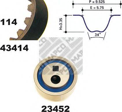 MAPCO 23414 Комплект ременя ГРМ