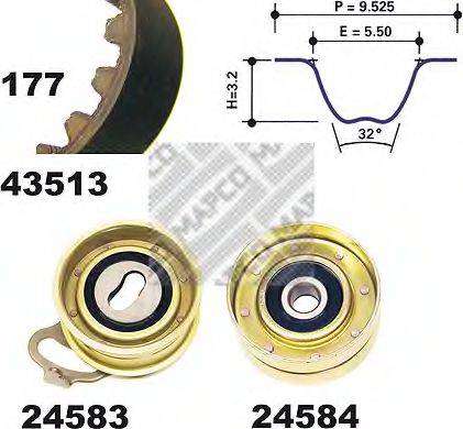 MAPCO 23513 Комплект ременя ГРМ