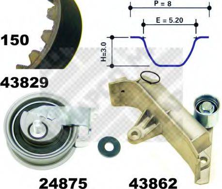 MAPCO 23913 Комплект ременя ГРМ