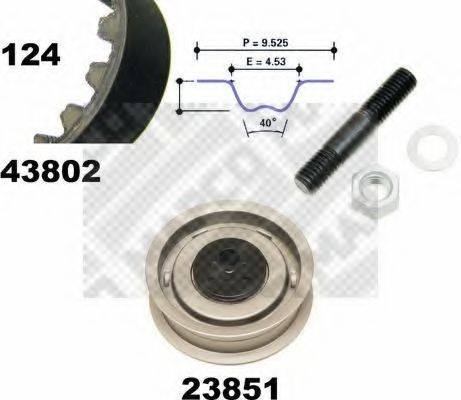 MAPCO 23802 Комплект ременя ГРМ