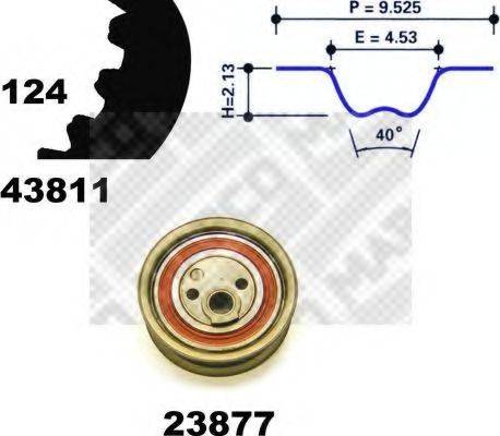 MAPCO 23825 Комплект ременя ГРМ