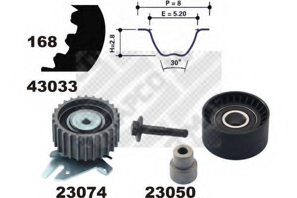 MAPCO 23034 Комплект ременя ГРМ