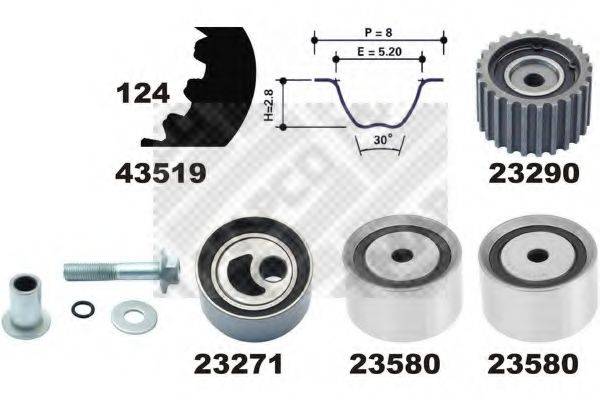 MAPCO 23521 Комплект ременя ГРМ