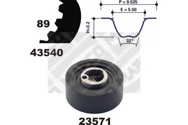 MAPCO 23540 Комплект ременя ГРМ