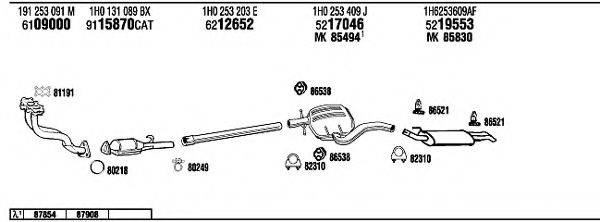 FONOS VW36154 Система випуску ОГ