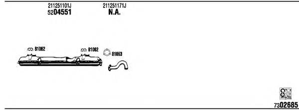 FONOS VW72243A Система випуску ОГ