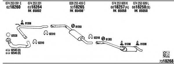 FONOS VW72245 Система випуску ОГ