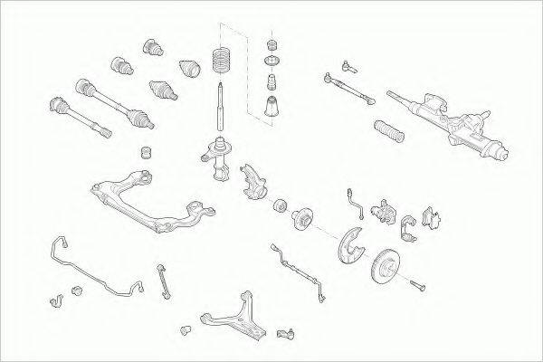 BOGE AUDI80AVFB002 Рульове управління; Підвіска колеса