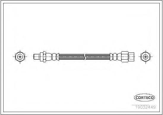 CORTECO 19032449 Гальмівний шланг