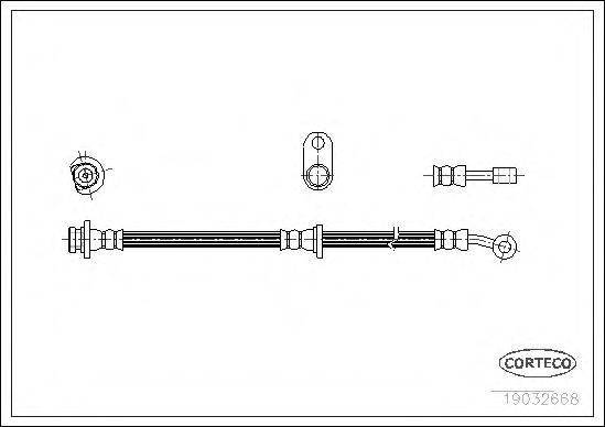 CORTECO 19032668 Гальмівний шланг