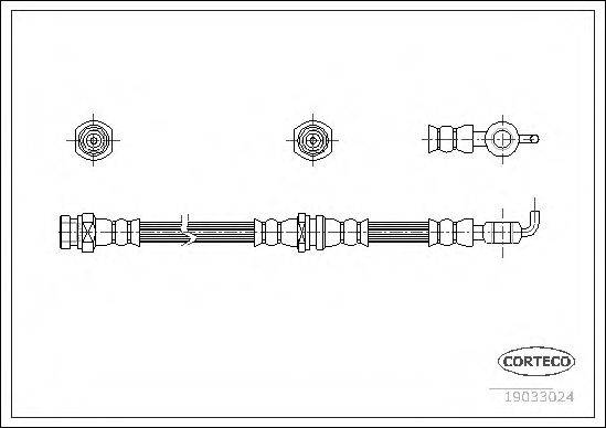 CORTECO 19033024 Гальмівний шланг