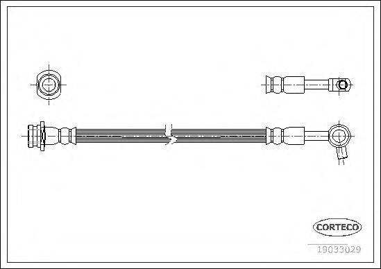 CORTECO 19033029 Гальмівний шланг