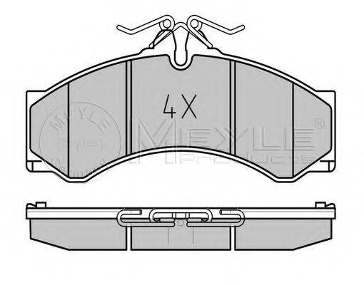 MEYLE 0252907620 Комплект гальмівних колодок, дискове гальмо