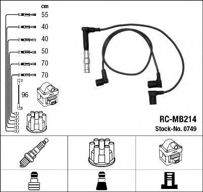 NGK 0749 Комплект дротів запалювання