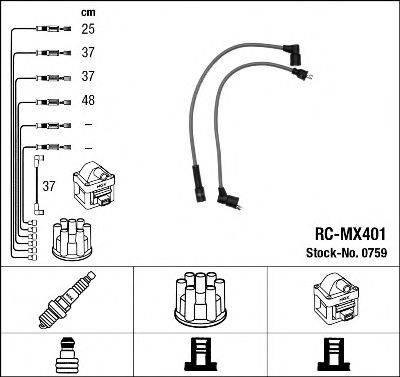 NGK 0759 Комплект дротів запалювання