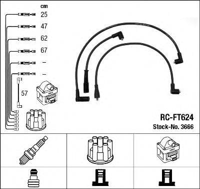 NGK 3666 Комплект дротів запалювання