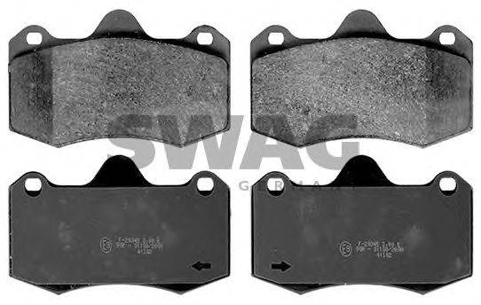 SWAG 30116207 Комплект гальмівних колодок, дискове гальмо