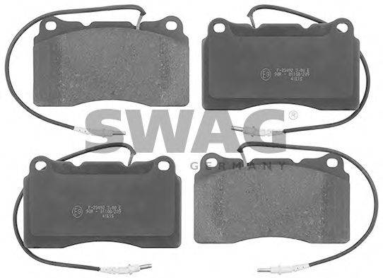 SWAG 62116167 Комплект гальмівних колодок, дискове гальмо