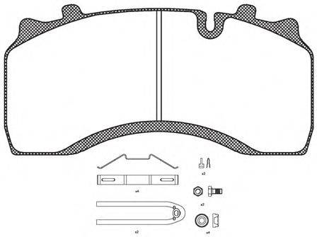 ROADHOUSE JSX2103230 Комплект гальмівних колодок, дискове гальмо