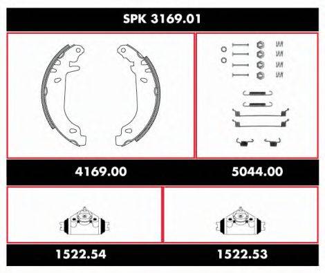 ROADHOUSE SPK316901 Комплект гальм, барабанний гальмівний механізм