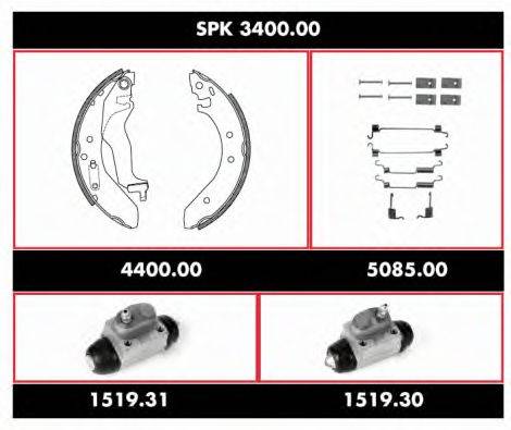 ROADHOUSE SPK340000 Комплект гальм, барабанний гальмівний механізм