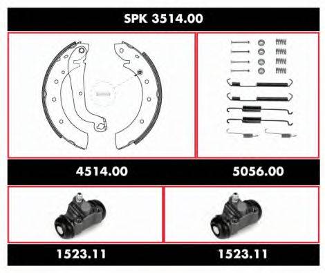 REMSA SPK351400 Комплект гальм, барабанний гальмівний механізм