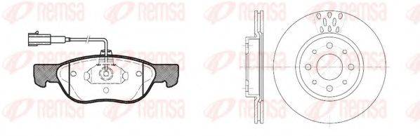 REMSA 858703 Комплект гальм, дисковий гальмівний механізм