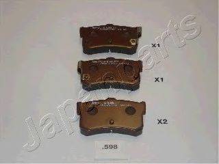 JAPANPARTS PP598AF Комплект гальмівних колодок, дискове гальмо